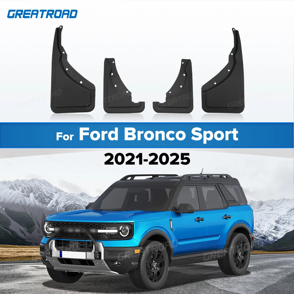 For Ford Bronco Sport 2021 2022 2023 2024 2025 Fender Mudflaps Splash Guards Mudguards Mud Flaps car Accessories