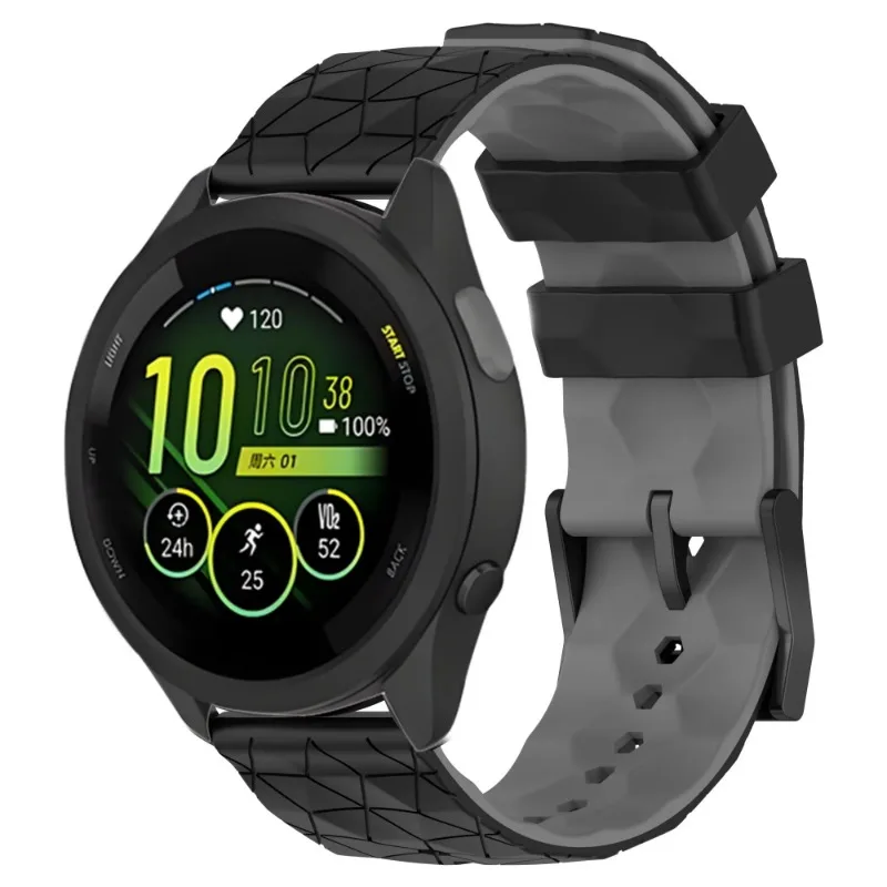 22mm 20mm Football Pattern Silicone Strap For Garmin Forerunner 55 165 265 965 255 Replacement Wristband Garmin Active 5 correa