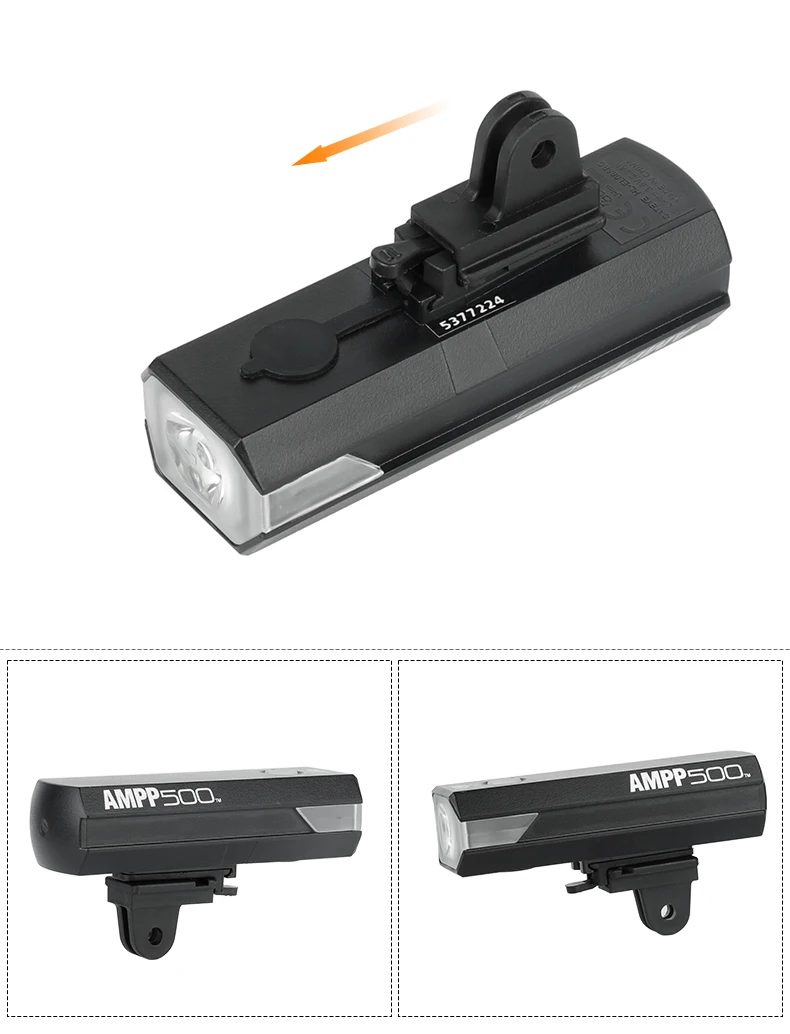 Adapter für CateEyp VOLT AMMP Fahrrad-Scheinwerferhalterung, passend für GoPro-Kamera-Adaption, Gabelschaft, Helm, Installationshalter, Clip – Detail 4