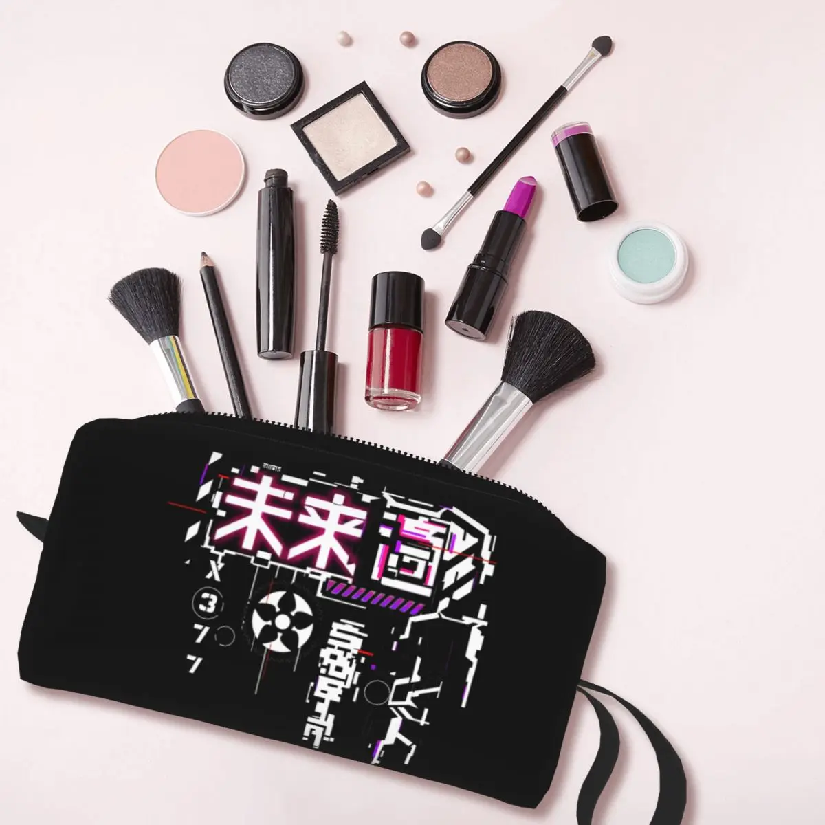 Travel Ultra Future Techwear borsa da toilette Cute Japanese Street Wear Style Makeup Cosmetic Organizer Beauty Storage Dopp Kit Case