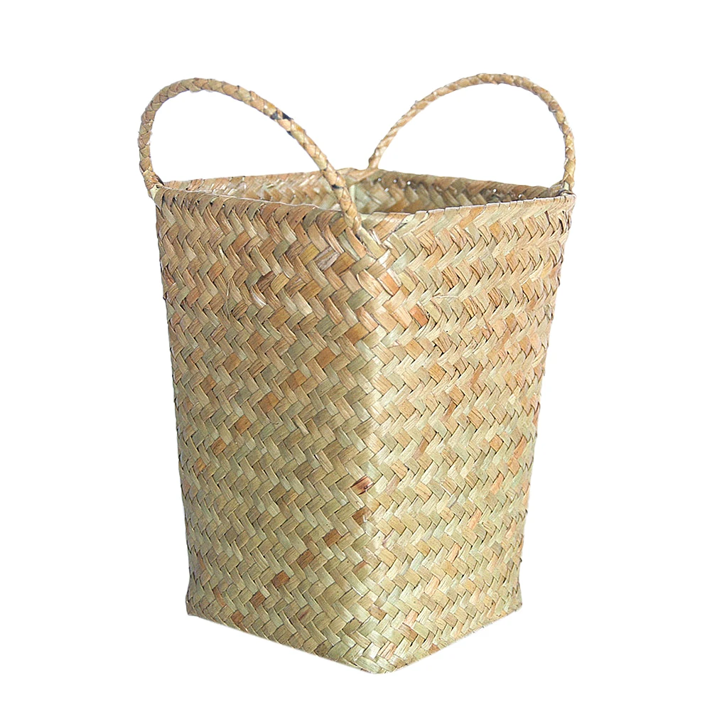

Rattan Braided Basket Large Capacity Storage Baskets Woven Flower Bin Simulated Rattan Vegetable Box Fruit Container