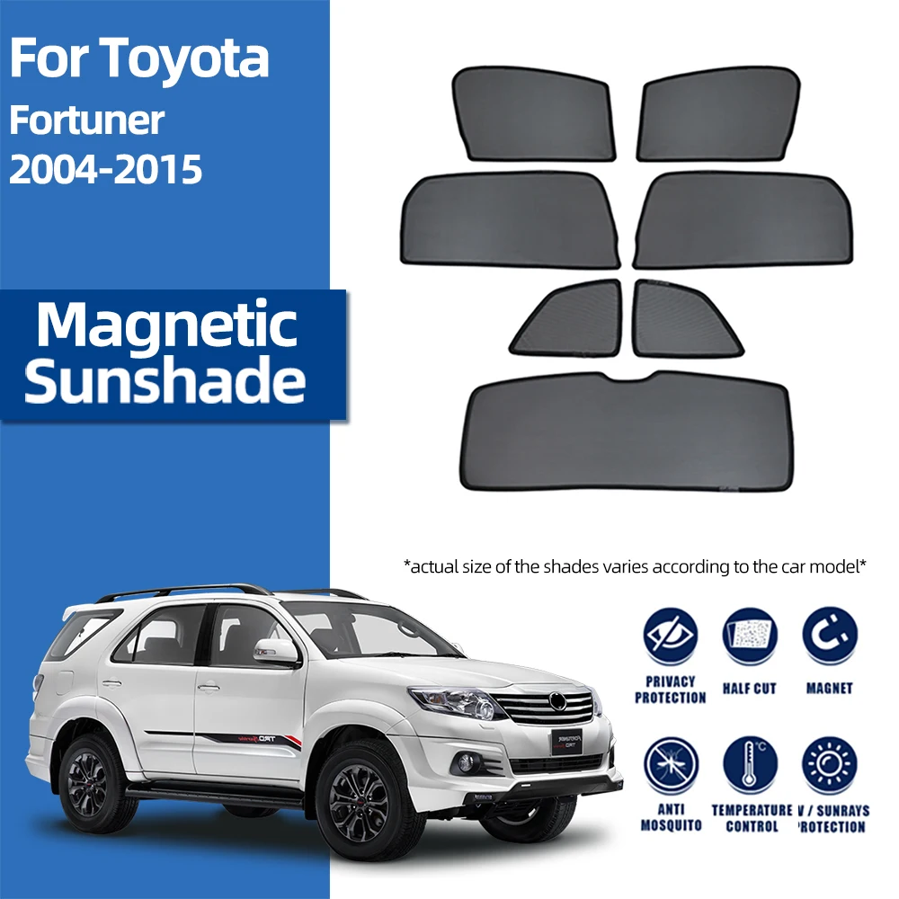 

For Toyota Fortuner SW4 2004-2015 Car Sunshade Shield Magnetic Rear Side Baby Window Sun Shade Visor Front Windshield Curtain