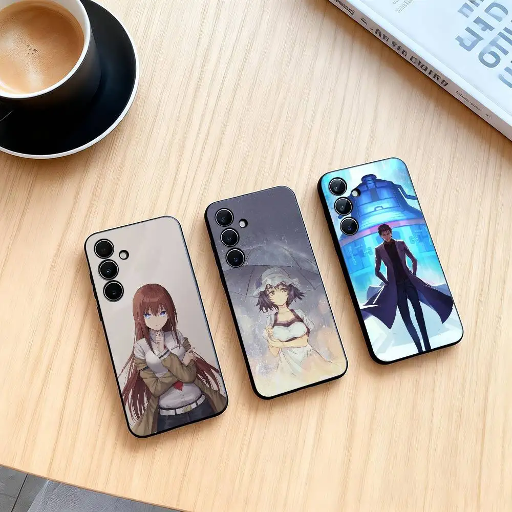 S-Steins Gate Makise  Phone Case For Samsung Galaxy A73,A72,A71,A70,A53,A52,A51,Others Soft Black Cover Gift