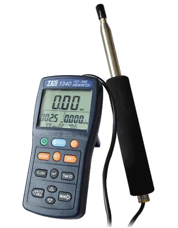 Factory Price TES-1340 Hot Wire Thermo Anemometer TES1340 HVAC Air Flow Velocity Tester Air Wind Flow Meter