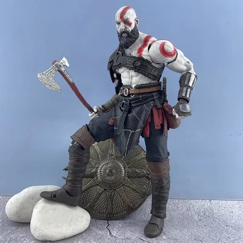 

18cm Neca God Of War Kratos Pvc Action Figure Collectible Model Toy For Kids Desktop Ornaments Collection Surprise Birthday Gift