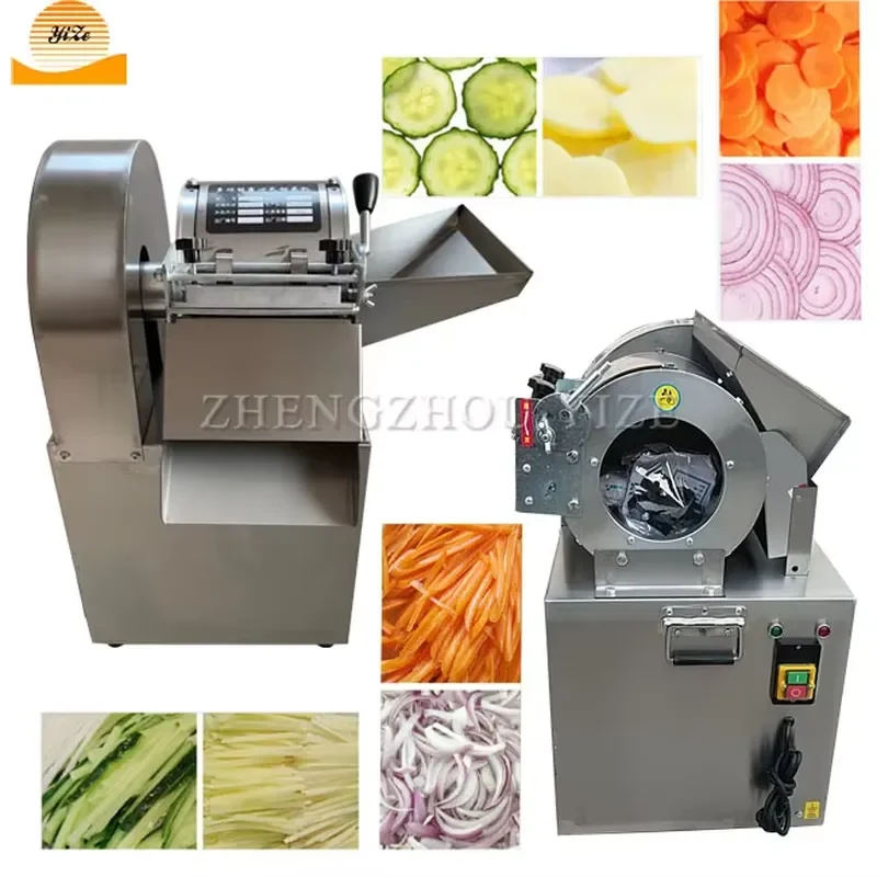 2026 Automatic Multi-functional Banana Lemon Slice Chips Vegetable Slicer Potato Cutter Cutting Machine with Drain Basket