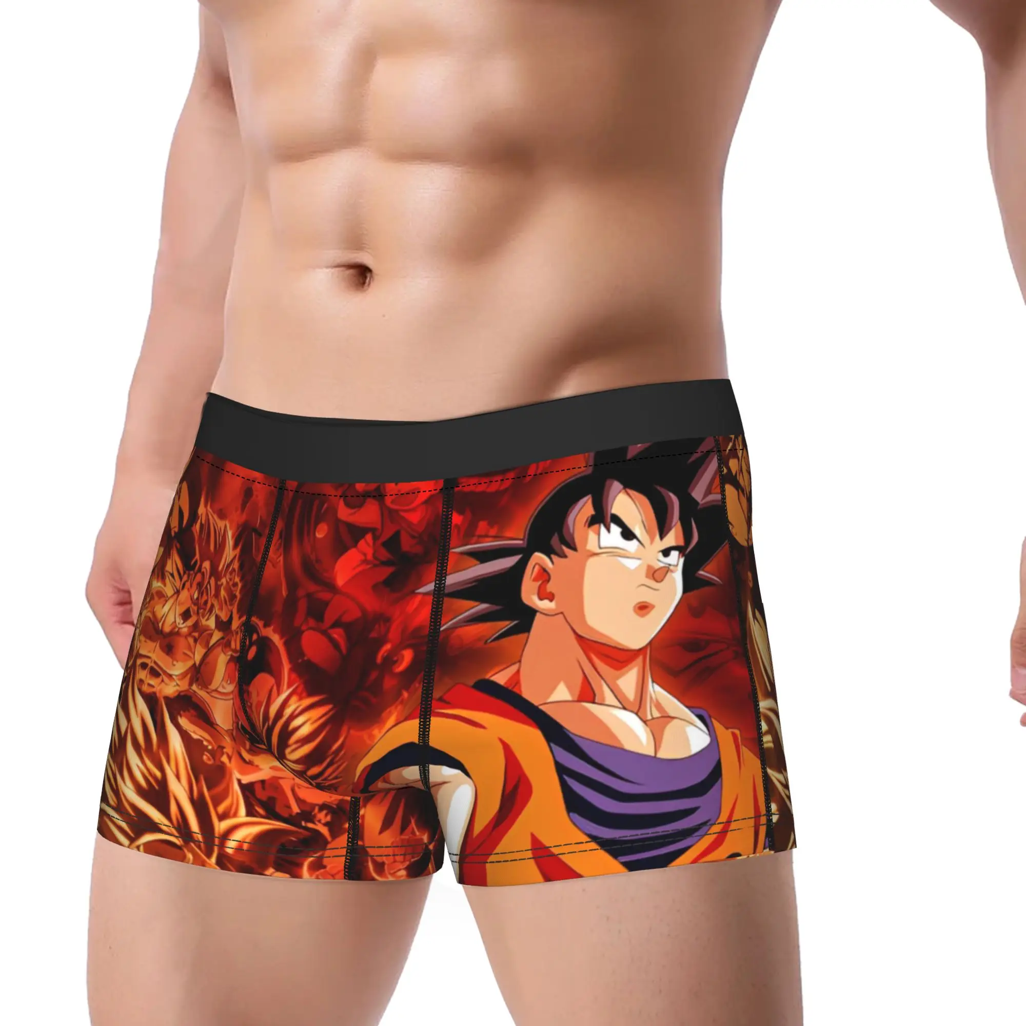 

Cartoon Dragon Ball Z Goku Men Underwear Boxer Briefs Shorts Panties Novelty Breathable Underpants for Male S-XXL