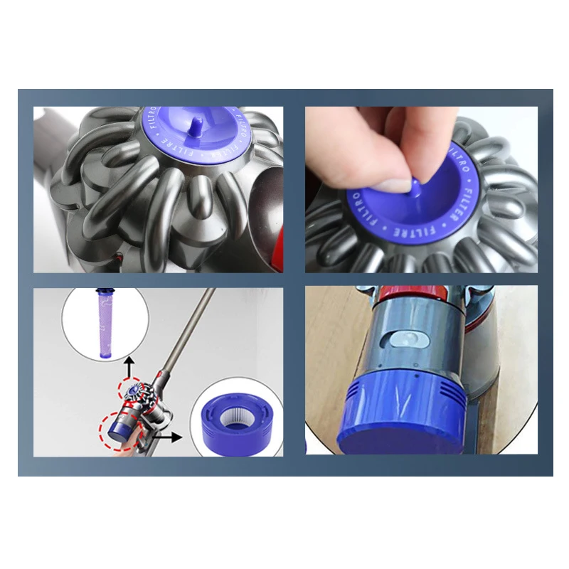 ل دايسون تيار مستمر V6 V7 V8 V10 V11 V15 V12 سليم مكنسة كهربائية اكسسوارات الأسطوانة فرشاة رئيس قابل للغسل فلتر HEPA استبدال أجزاء