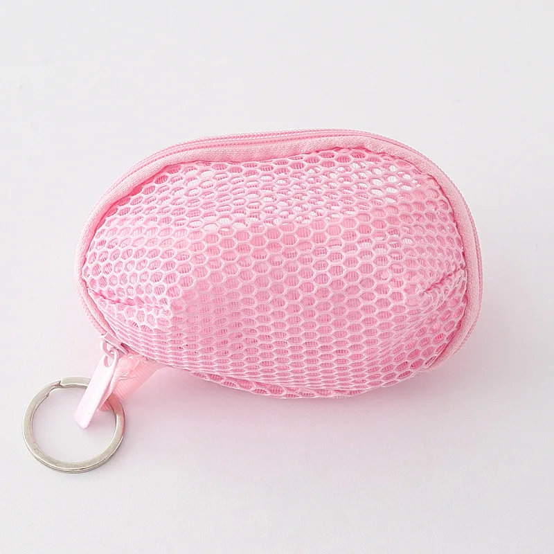 Small Mesh Coin Bag para Maquiagem, Bolsa, Money Holder, Carteira, Chave, Armazenamento de fone de ouvido, Esponja Ovo, Dustproof Makeup Organizer, Cosmetic Bag