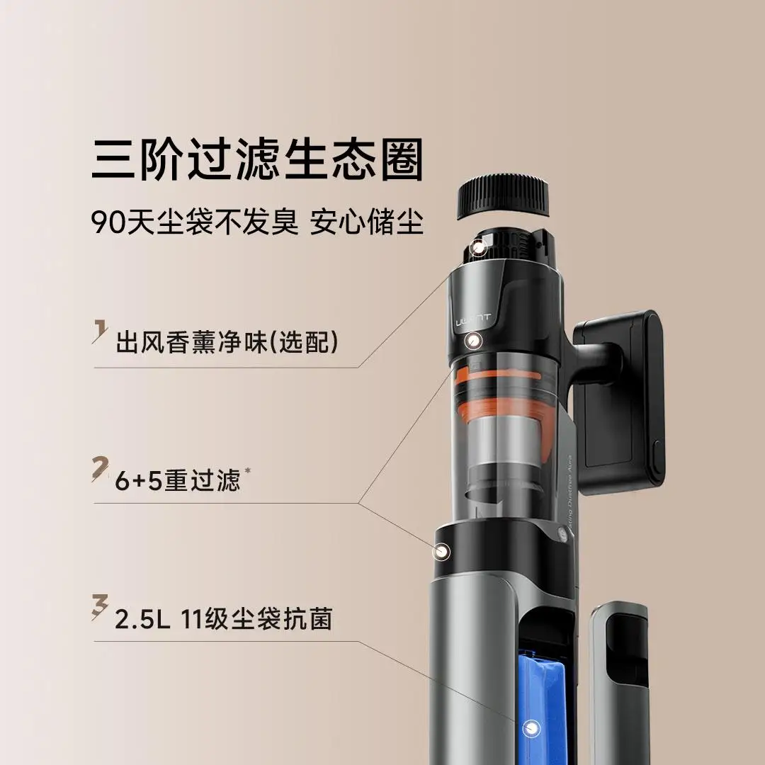 UWANT V400Pro 400W 自動集塵掃除機ワイヤレス大吸引ハンドヘルド