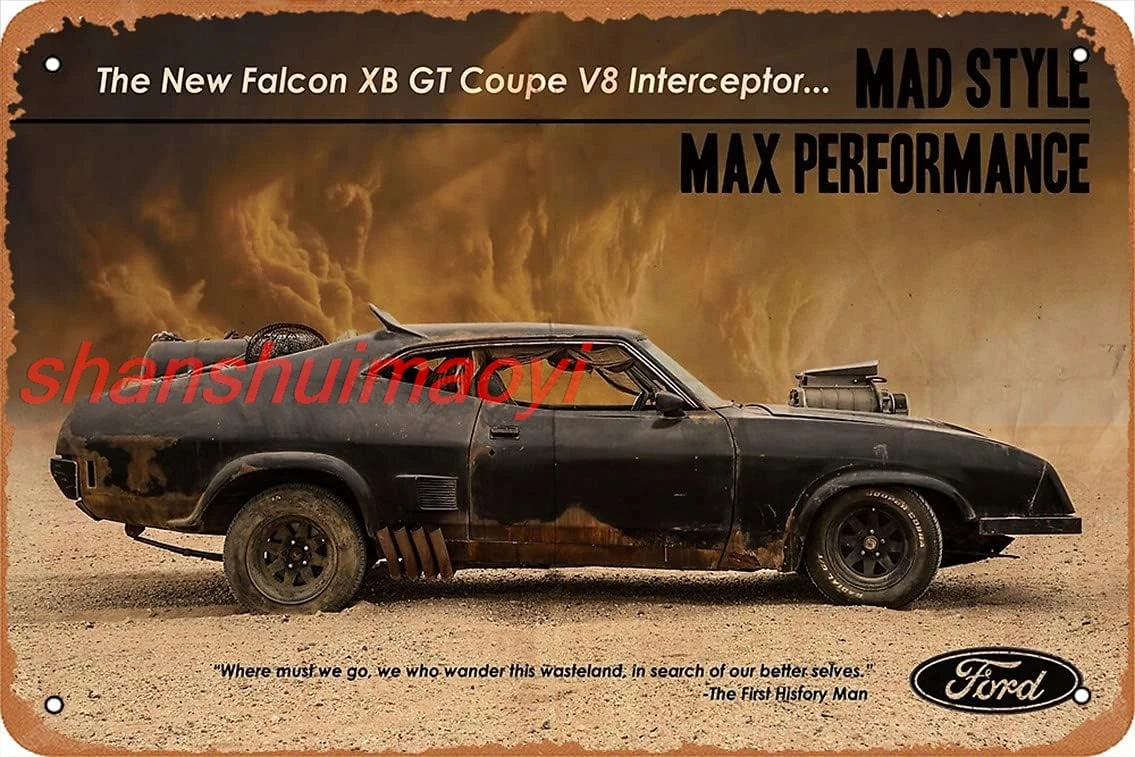 shan Mad Max Interceptor Poster Metal Tin Sign 8