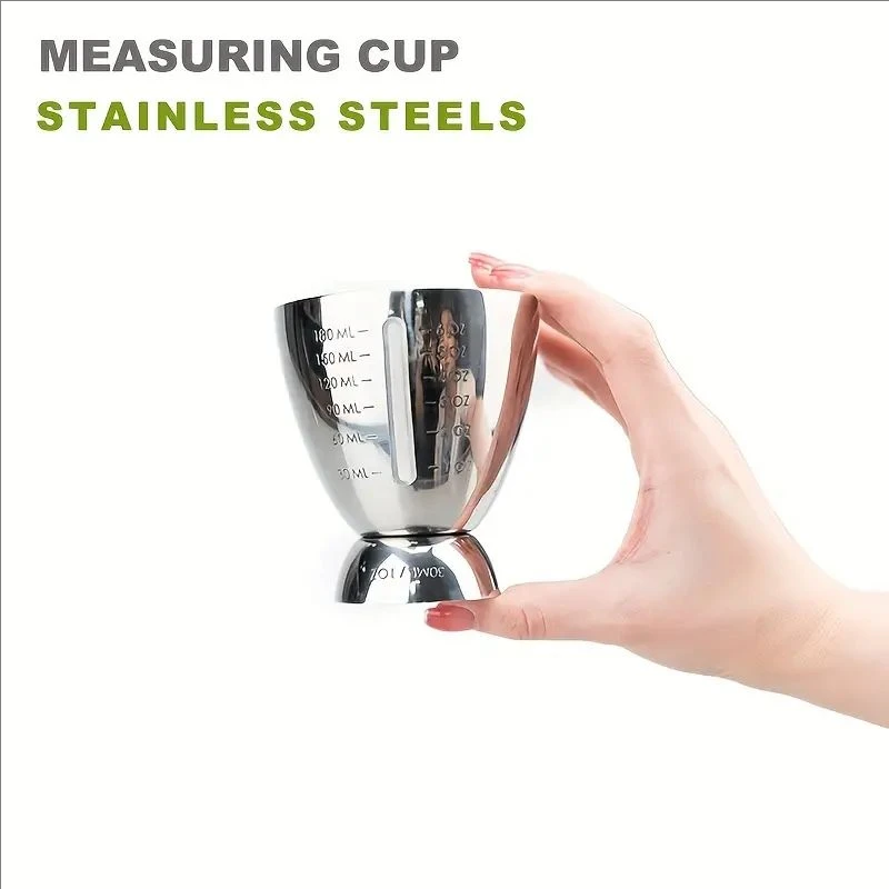 New 30/60ml Cocktail Bar Stainless Steel Jigger Double Spirit Measuring Cup For Home Bar Party Club Accessories Barware Tools