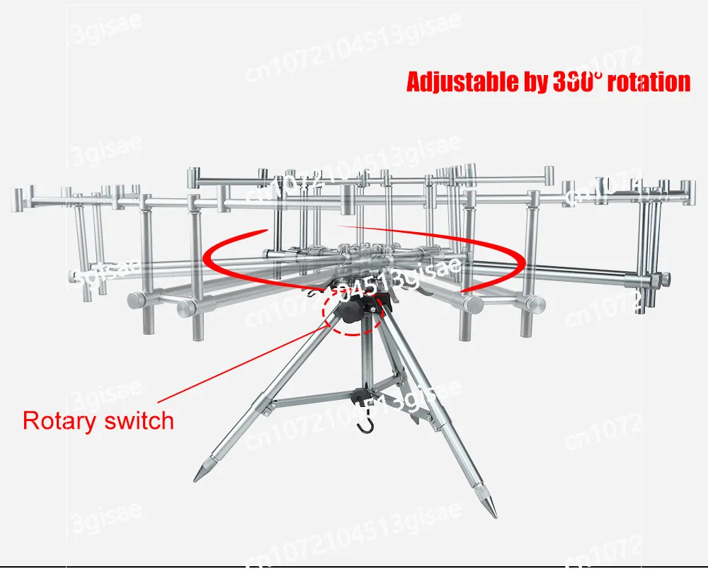 

Telescopic Folding Bracket for Carp Fishing Rod, New Three Leg Bracket for Adjustable Fishing Rod