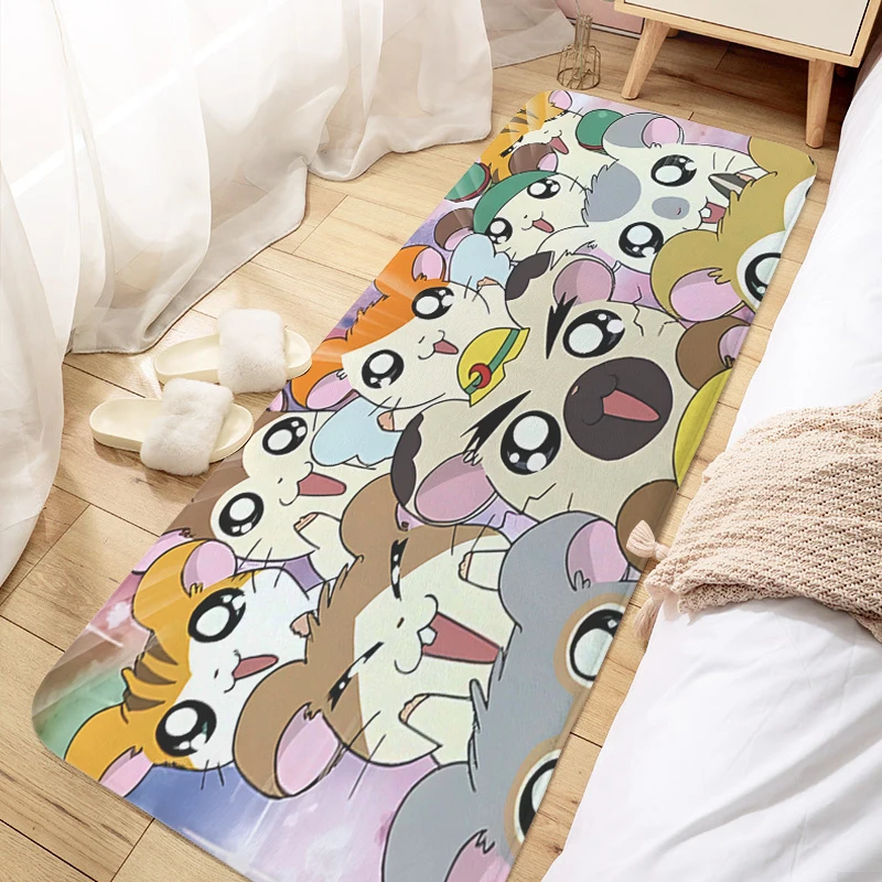 

Bedroom Floor Carpet Hamtaro Kitchen Bathroom Foot Mat Custom Doormat Entrance Door Slip-resistant Hallway Rug Home Decor Items
