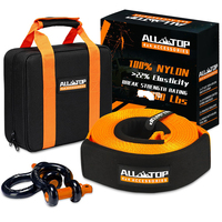 Heavy Duty Tow Strap Recovery Strap Kit 6M X 6 7.5 10CM Tow Rope Rescue Kit 10/13/16T Strength with D Ring Shackles Storage Bag