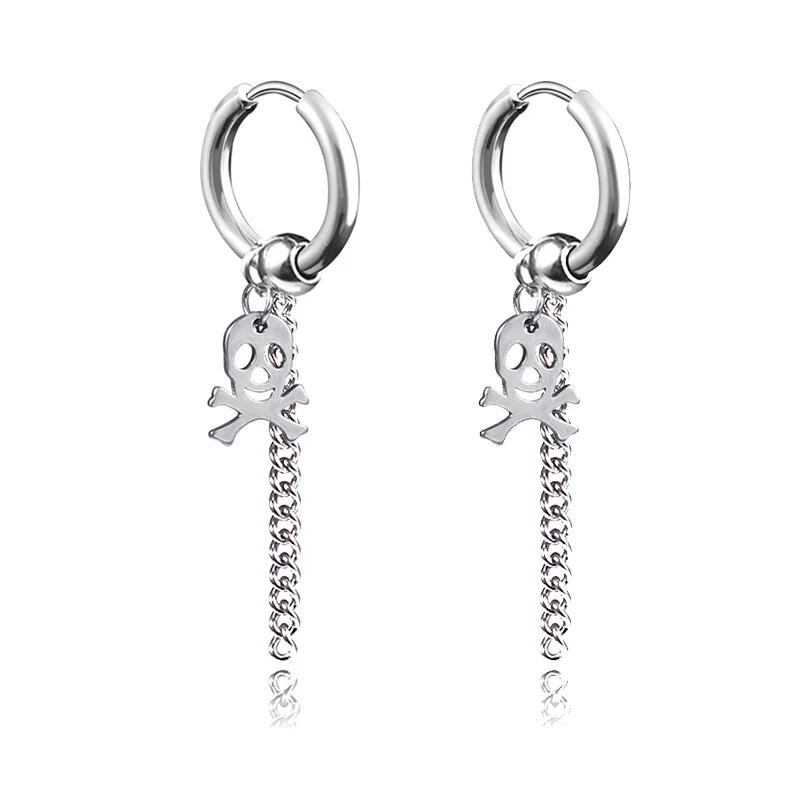 1 Paar Mode Punk Gothic Edelstahl Tropfen Ohrringe Ohrstecker für Frauen Männer Gothic Street Pop Hip Hop Rock Ohrschmuck Geschenk