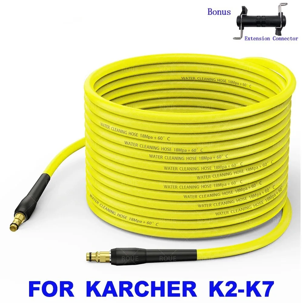 For Karcher Hose 6-20m Pressure Washer Extension Hose K-Series for K2 K3K4 K5 K6 K7 Click Quick Connector Car Karcher gun Washer