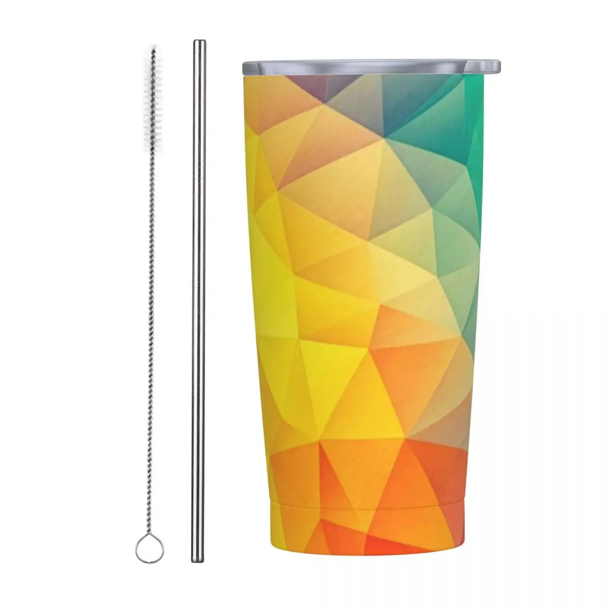 Abstract Geometry Stainless Steel Tumbler Cubizm Painting Travel Mugs Cup Thermal Cups Heat Cold and Hot Milk Tea Water Bottle