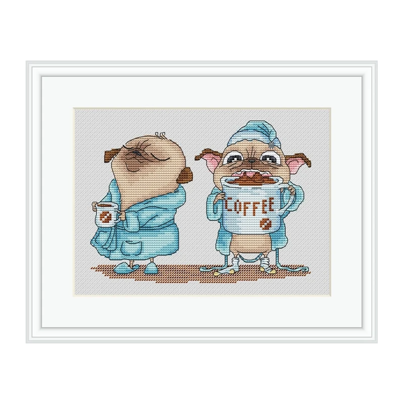 

Cross-stitch set for Pekingese Good Morning 2: A hand-embroidered material package to kill time at home