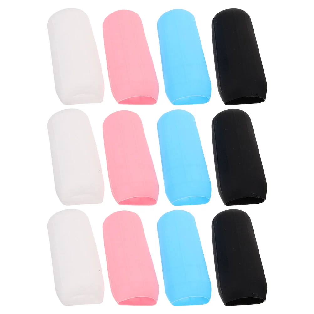 12 Pcs Leak-proof Bottle Sleeve Lotion Travel Container Bottles Covers Elastic Sleeves for Cap