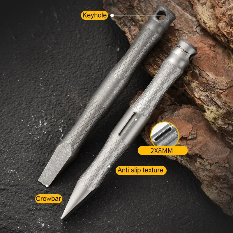 

Лом из титанового сплава, открытый туризм, кемпинг, многофункциональный EDC, разбитое окно, прочный поясной подвесной брелок, инструменты для выживания