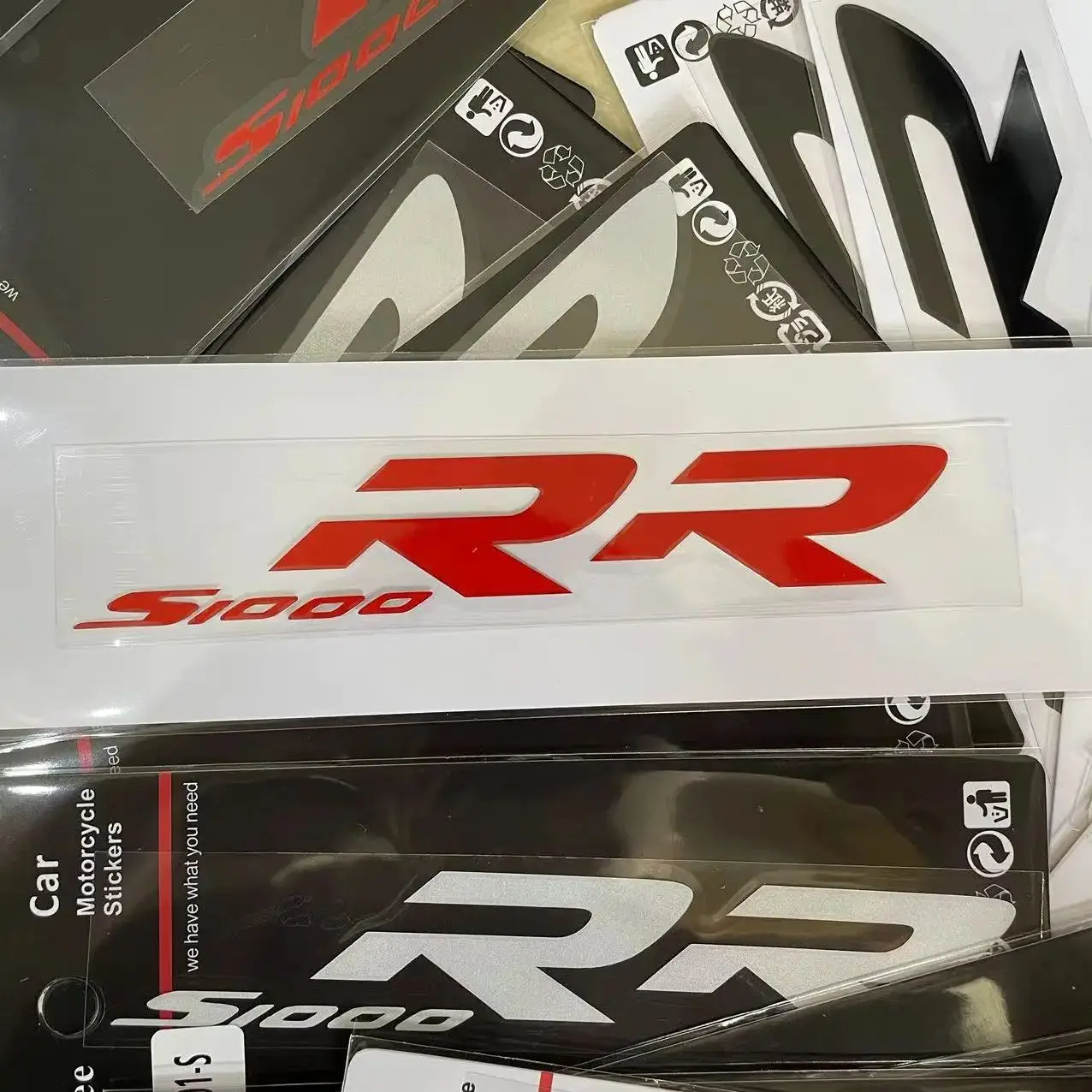 Motorcycle Reflective Stickers Waterproof Decorative Accessories For BMW S1000RR S1000 RR NEW Matte color LOGO Helmet Label Film