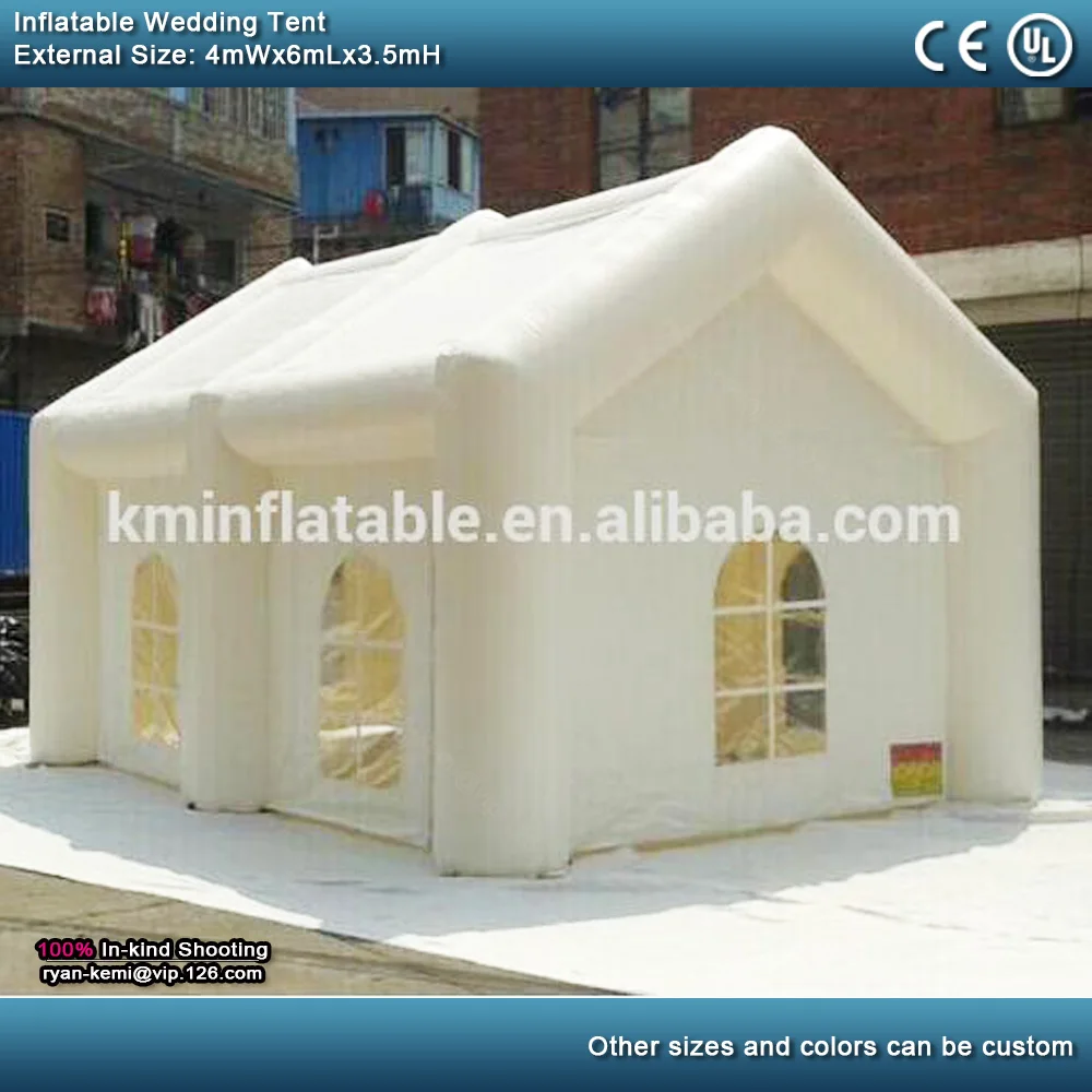 Tenda da sposa gonfiabile bianca da 6m 8m con tendone con copertura gigante per finestre per eventi all'aperto tetto per feste, casa, riparo, chiesa