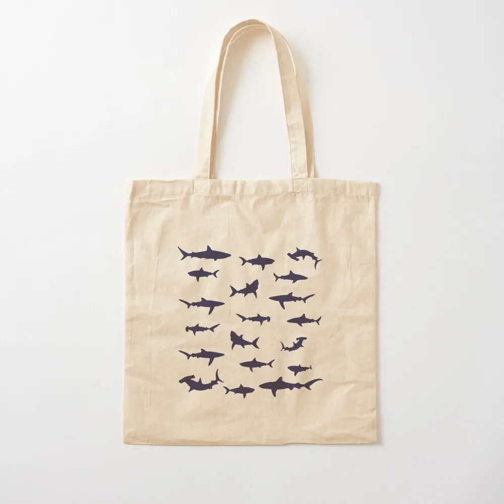 

Shark Silhouette Pattern Tote Bag Canvas bag Big bag women Canvas Tote