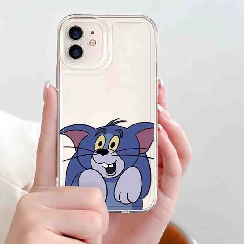 Tom And Jerry Sense Of Fun Phone Case For iPhone 16 15 14 13 12 11ProMax XS Max XR 7 8 Plus Y2K Soft Cute Shock Proof Back Cover