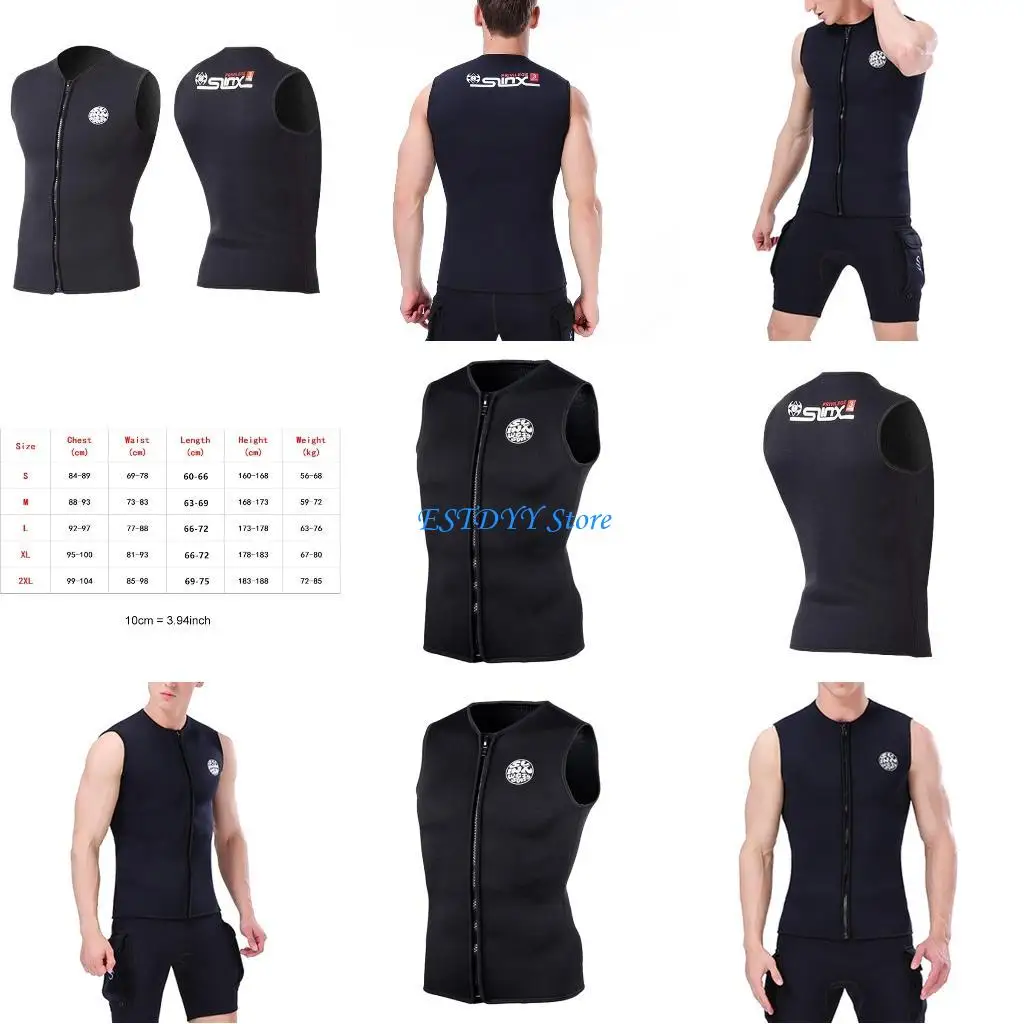 

G6DE 3mm Neoprene Wetsuit Top Vest Thermal Warm Sleeveless Vest for Diving Surfing Swimming Sailing Water Sport WetsuitJacket
