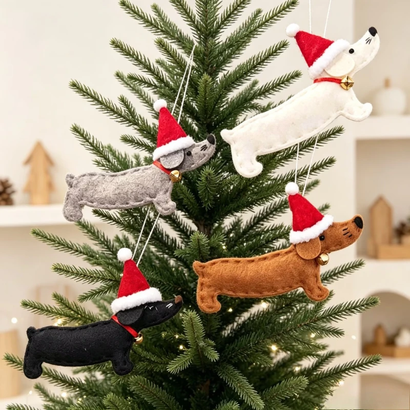 Christmas Tree Ornaments, Sausage Dog Cute Cartoon, Christmas Atmosphere Decorations, Christmas Gifts, Holiday Decoration Items
