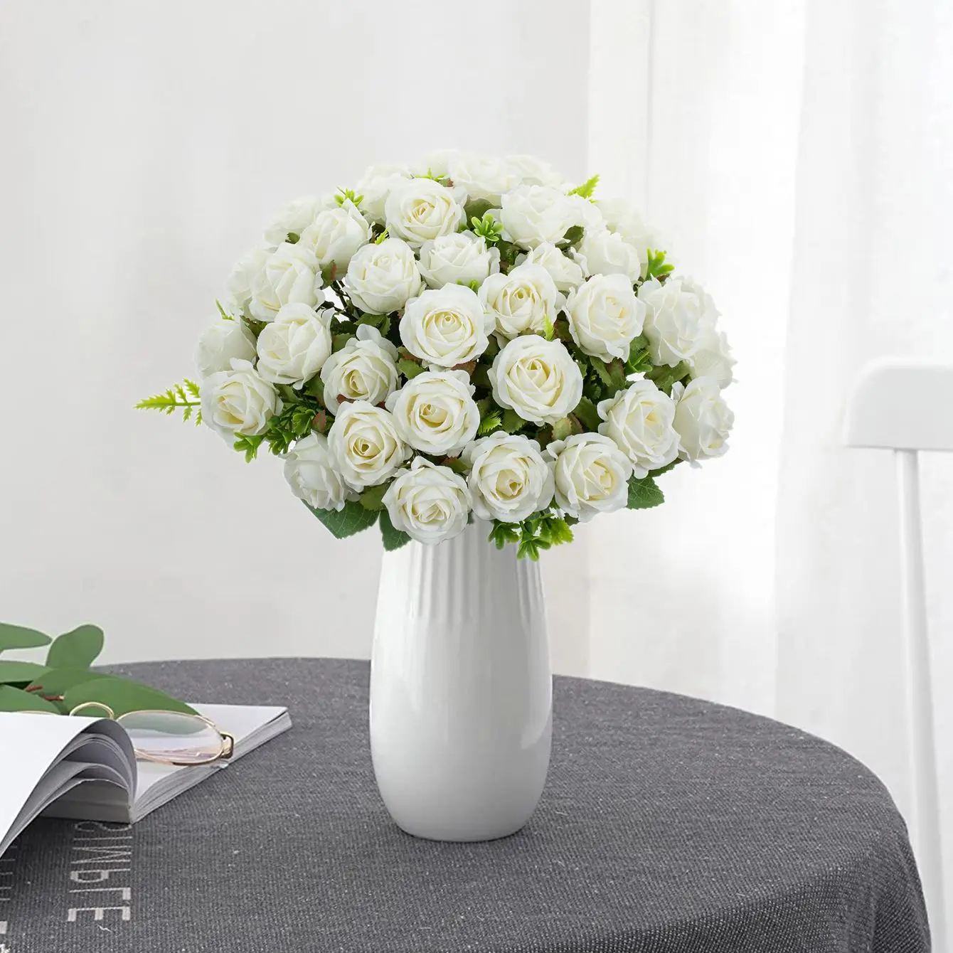 Künstliche Blumen, Rosen, für Zuhause, Festival, Party, Arrangement, Dekoration, Hochzeit, Kranz, Brautstrauß, Zubehör, DIY-Geschenke