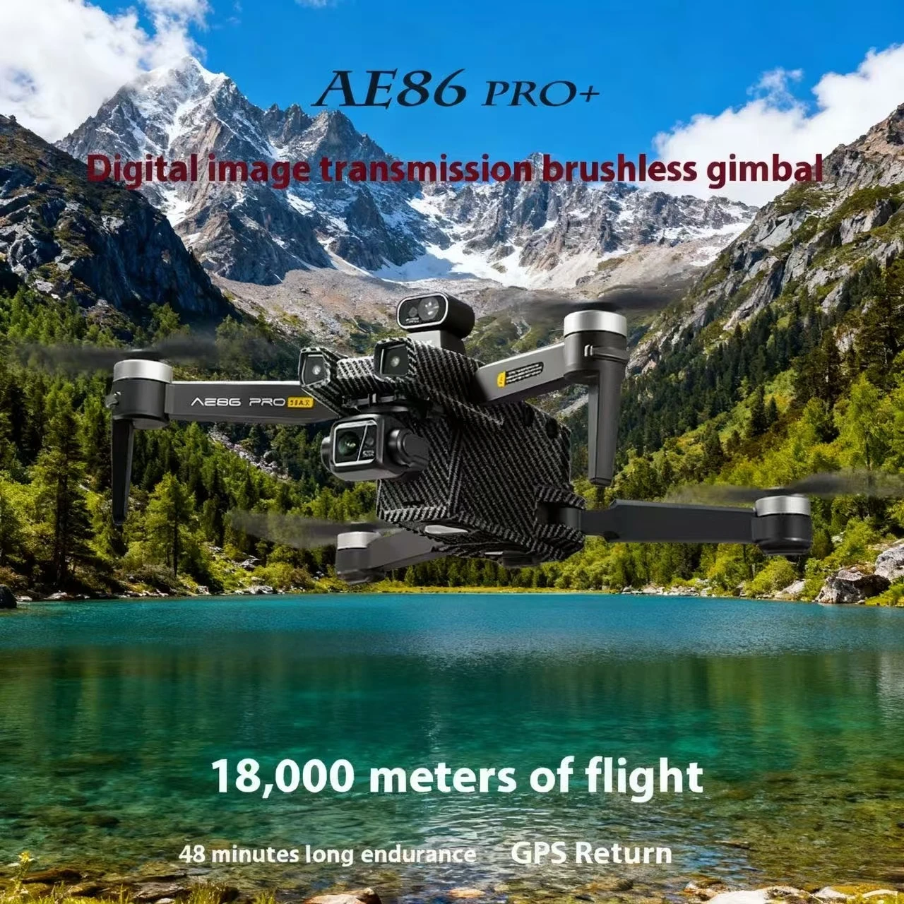 

AE86 Promax Drone with Digital Image Transmission Three-Axis Anti-Shake Gimbal GPS Positioning And Touch Screen Remote Control