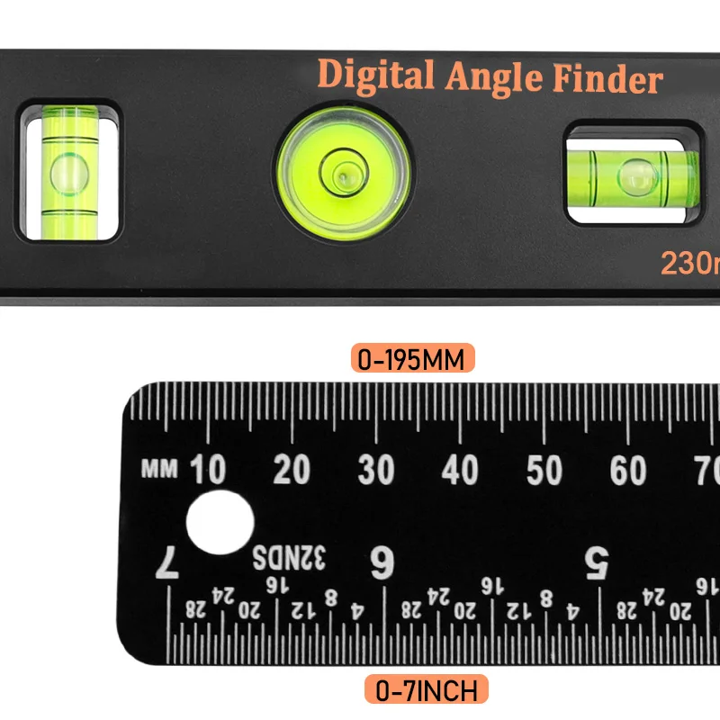 Detector Level Ruler 4in1 Measuring Angle 0-999.95°Digital Instrument Angle Inclinometer Electronic Goniometer