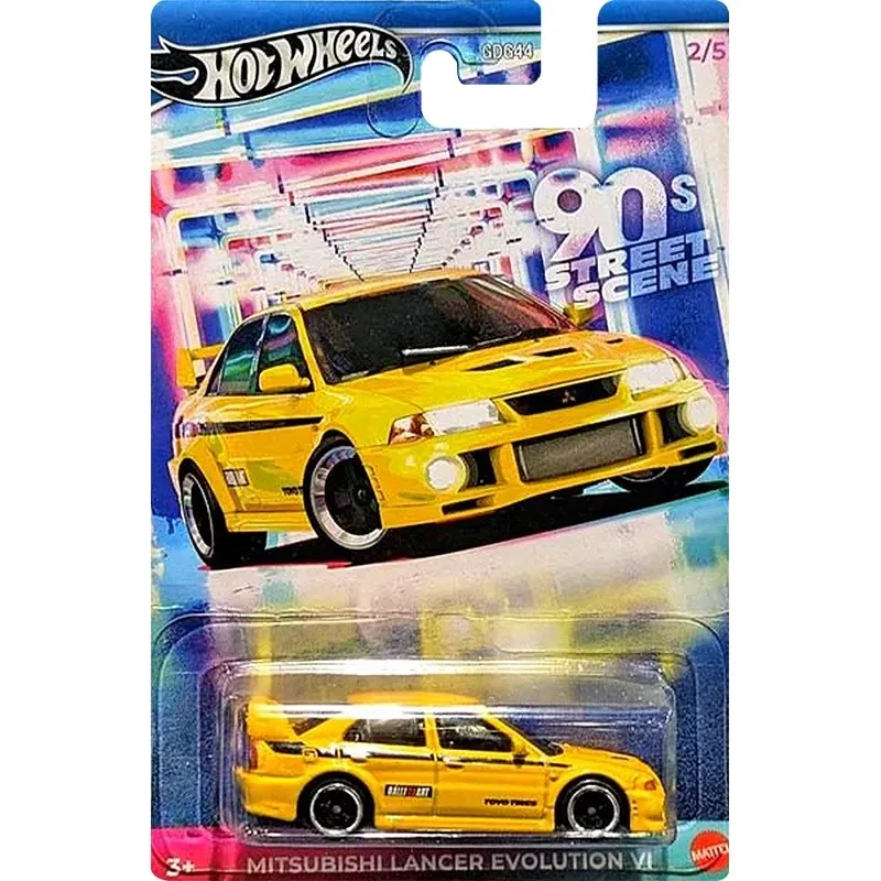 Hot Wheels-Modèle de voiture de scène de rue des années 90, Nissan 1/64 sx type x hmoelle civic EG Mitsubishi Lancer, collection de voitures, cadeau pour garçon, 180