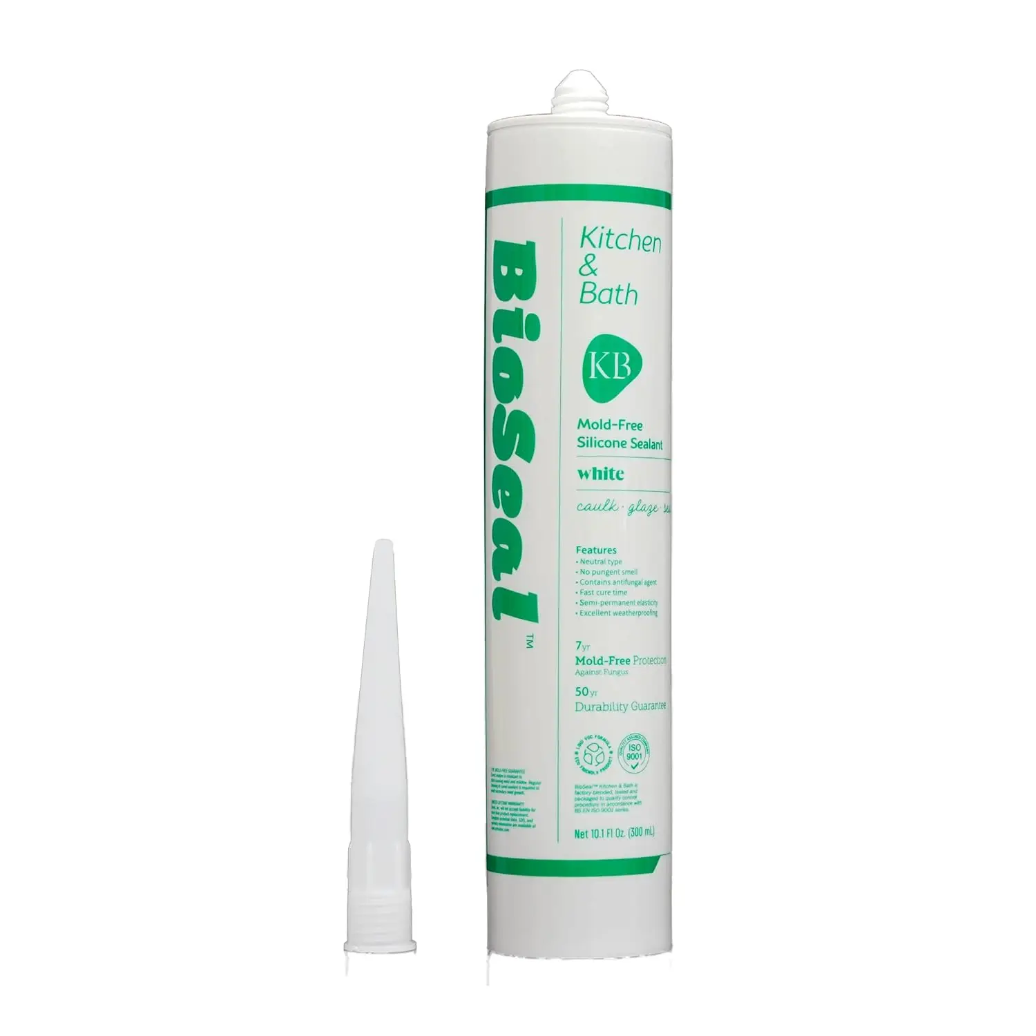 100% Silicone Sealant  Kitchen and Bath Grade, Waterproof and No Odor 10.1 Ounce Cartridge, 50 White Tubes /