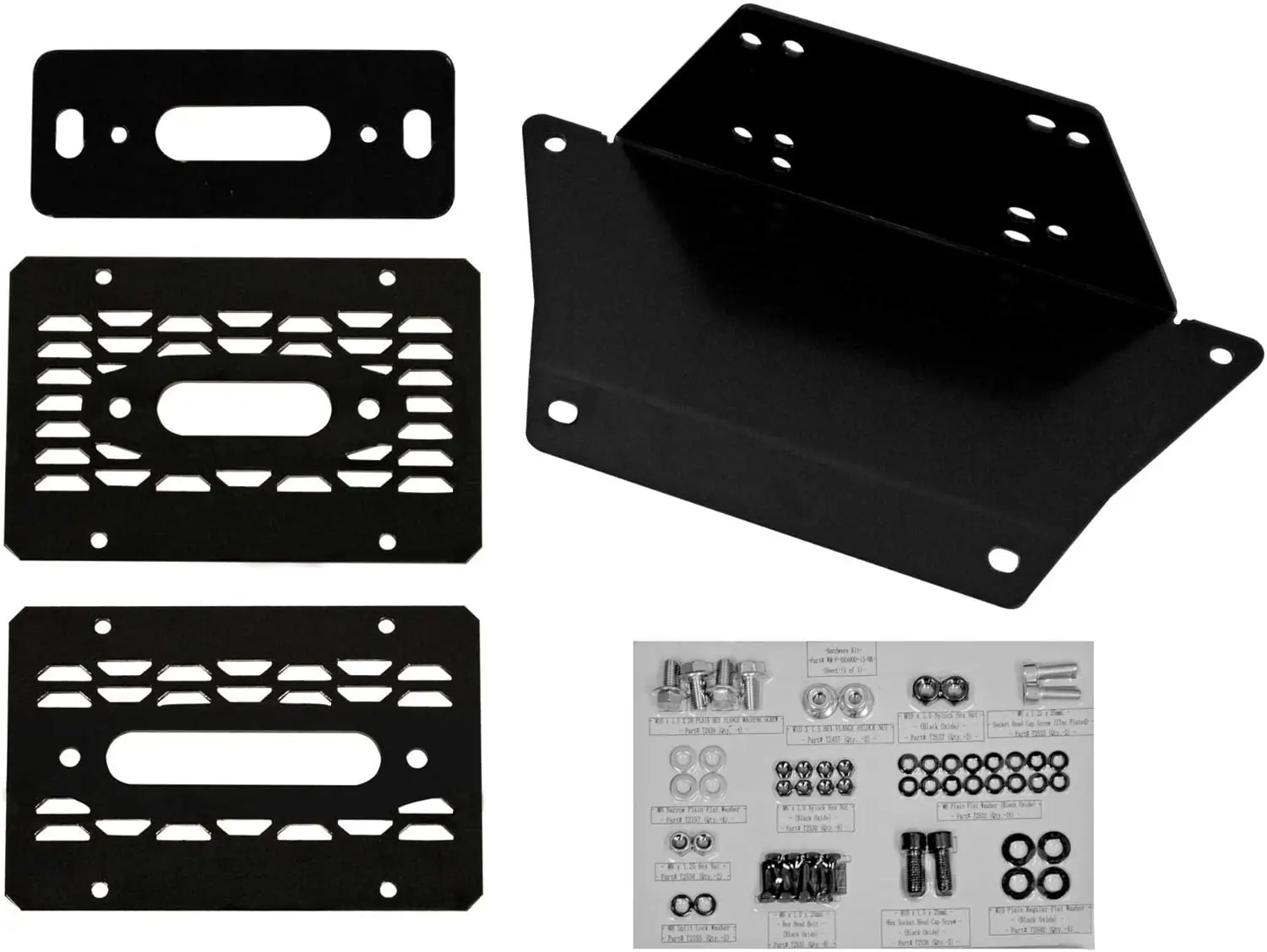 Superatv 6000 Lb Black Ops Winch With Heavy Duty Winch Mounting Plate For 2017+ Polaris Ranger 1000 / Ranger Xp 1000 / Ranger