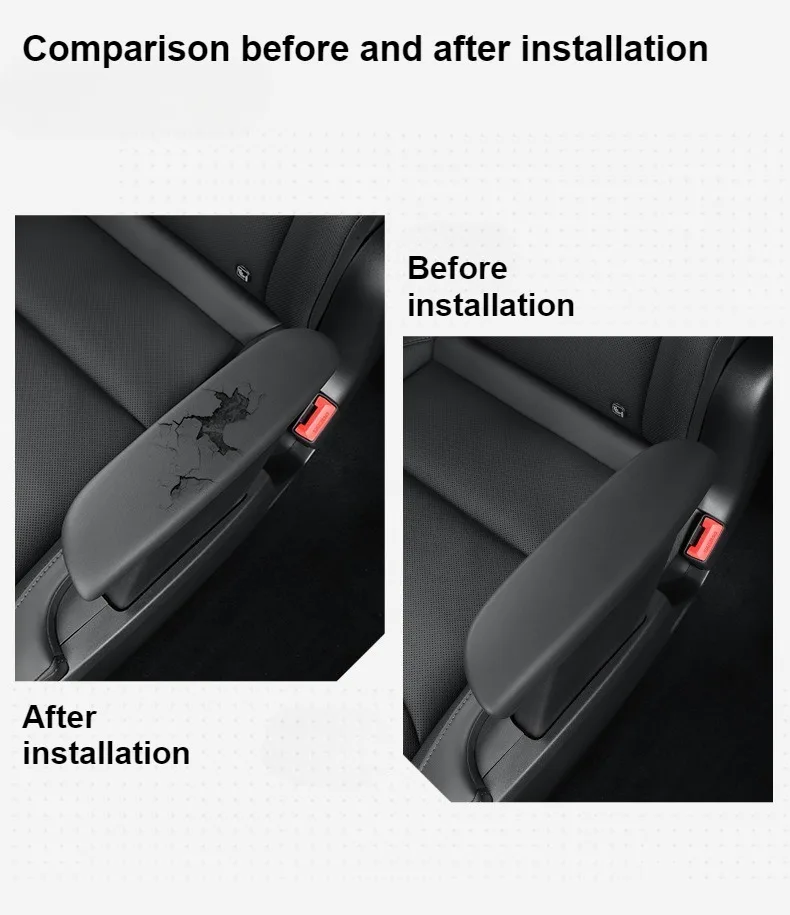 Für Tesla Model YL 2025 2026 Auto-Handlaufschutzhüllen Zweite Reihe Armlehnen-Schutzabdeckung Formteile Innenraum-Zubehör – Detail 11