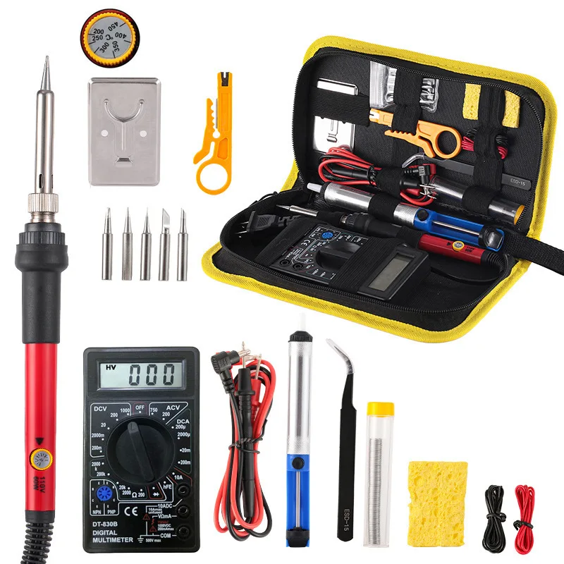 

60W temperature regulating tool kit foreign trade multimeter electric soldering iron set 110V 220V combination set