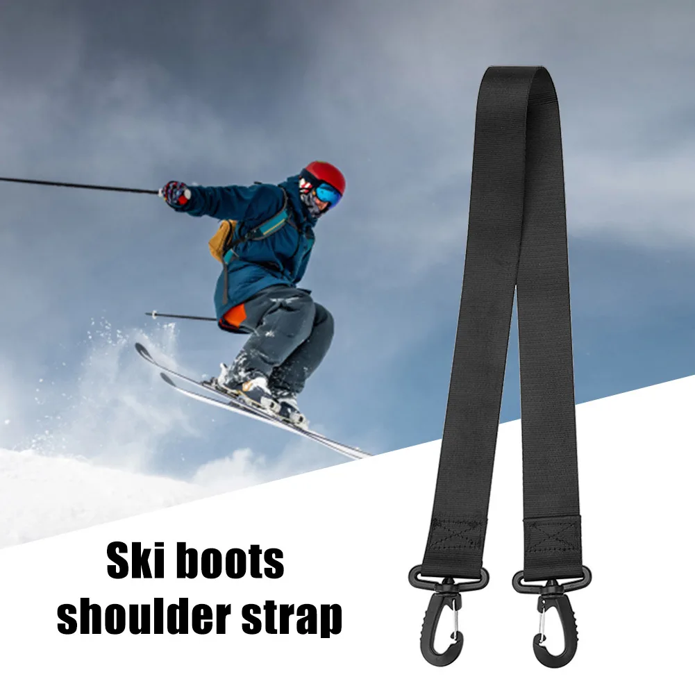 Nylon Snowboard Shoulder Strap Thickened Handle Fastener Straps Portable Fixing Protect with Hook for Men Women Skiing Equipment