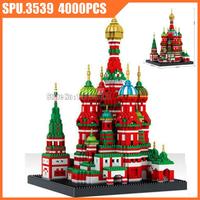 16066 4000pcs World Great Architecture Famous Russia Moscow Saint Basil Cathedral Mini Diamond Building Blocks Toy Brick
