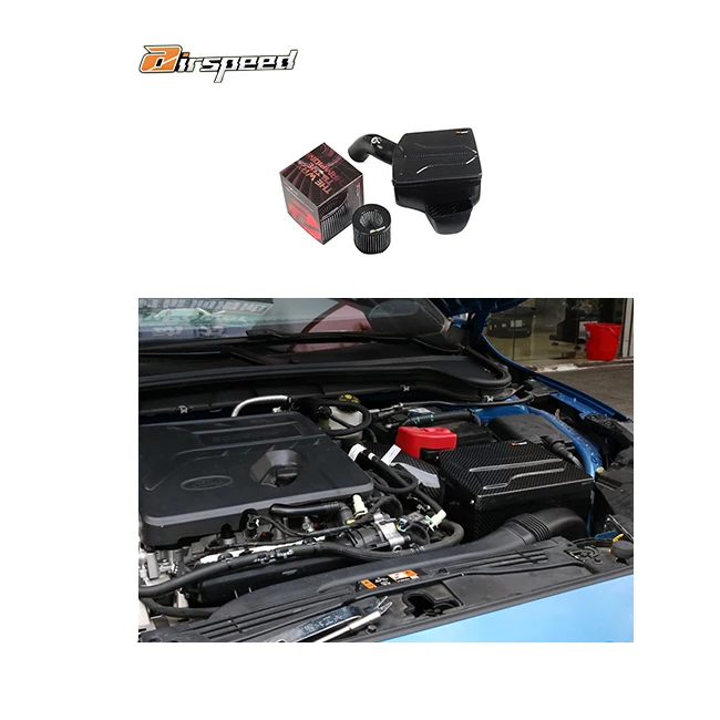 Neat and Clear Surface Texture Dry Carbon Fiber Cold Air Intake System Without the Air Inlet For Ford Focus MK4 1.5T