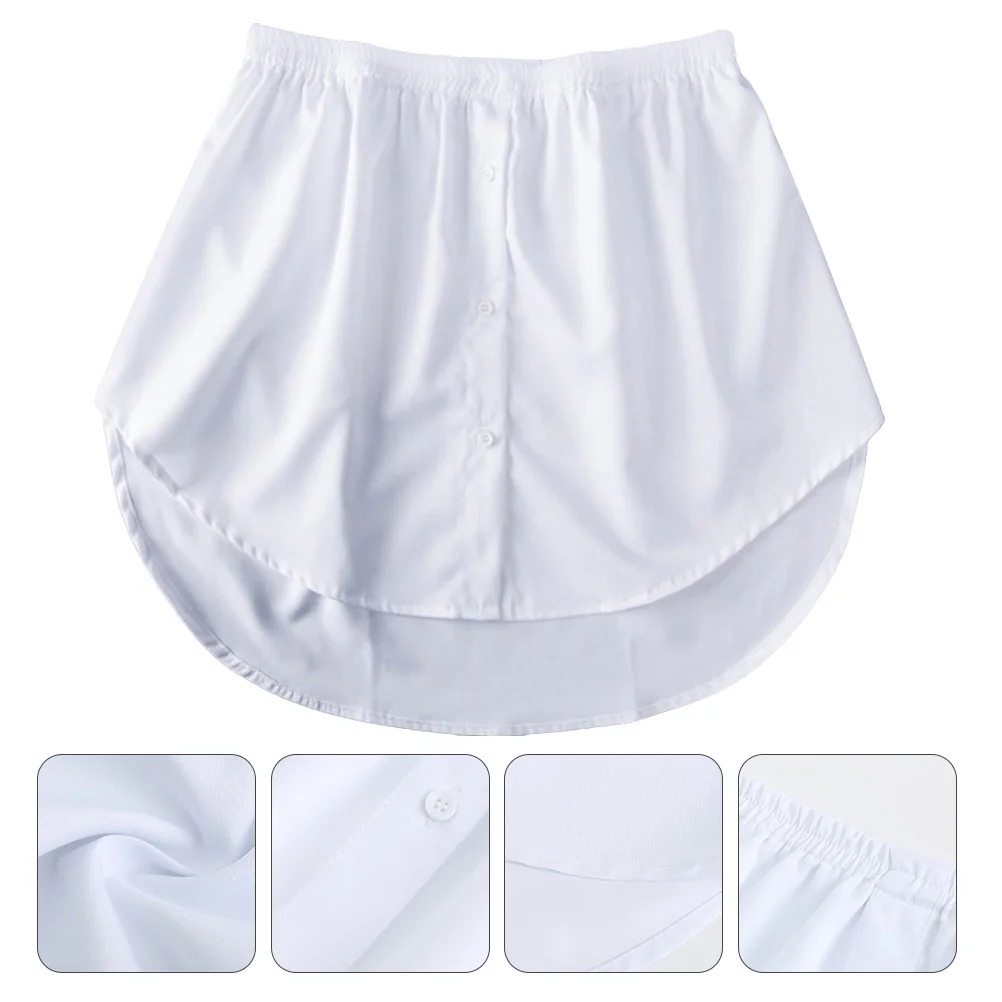 1 pçs feminino saia falsa bainha camisa artificial bainha leve confortável para camisola blusa casual diário lazer wear