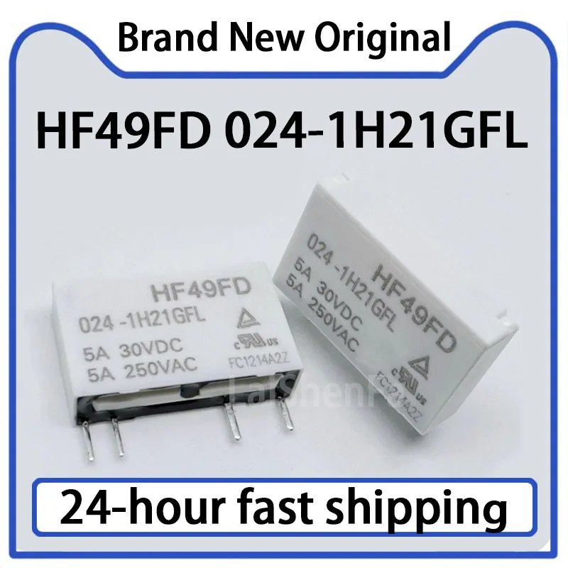 2 шт. HF49FD 024-1H21GFL реле 4-контактное 5А комплект нормально открытое оригинальный запас 2 шт. HF49FD 024-1H21GFL реле 4-контактное 5А комплект нормально открытое оригинальный запас