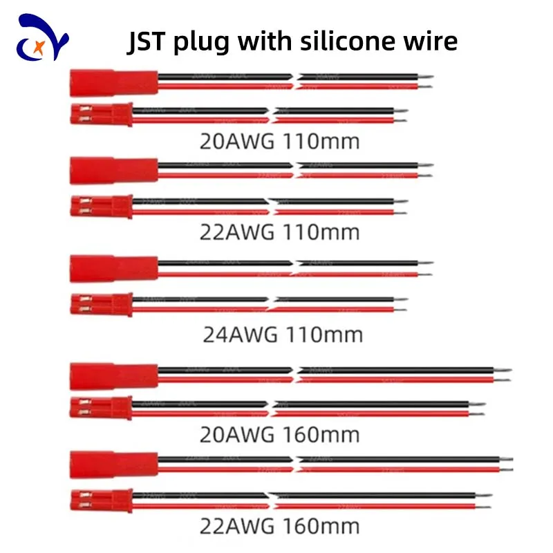 5PCS Jst Plug/110Mm…