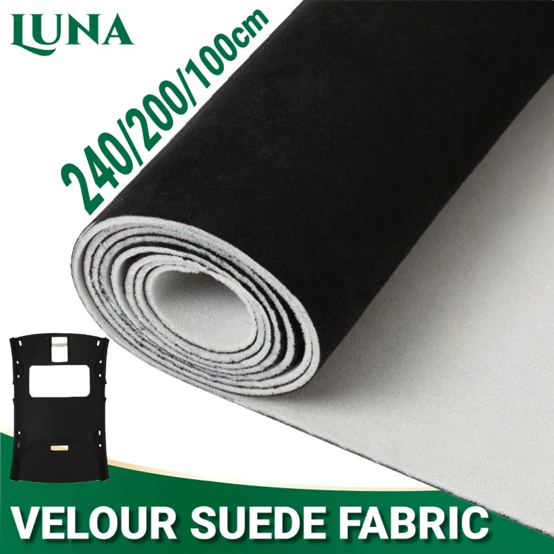 Velours stof voor het bekleden van het autodak, met sponsrug, voor auto-interieur en bekledingreparatie. - afbeelding 2