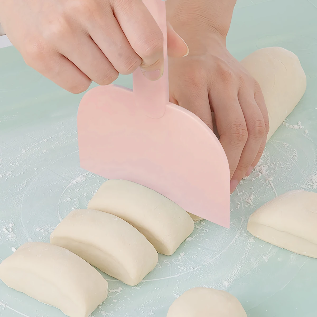

3 pcs Plastic Baking Tools Dough Scraper Kitchen Scoops Pizza Kitchen Tool for Baking Pizza Bread Cake Making
