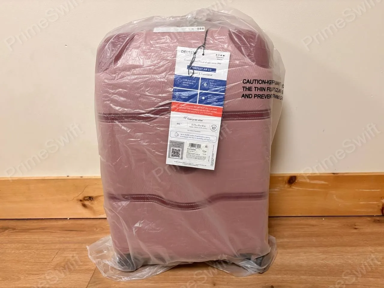 

DELSEY PARIS Chatelet Air 2.0 Carry On Spinner 22.75" 44L Pink - Brand New