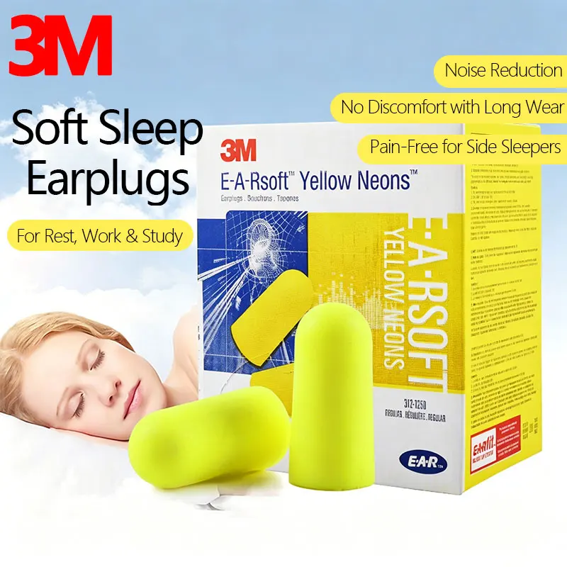 3M Earplugs for Sleep – Super Soundproof, Soft and Gentle on Ears, Noise-Canceling Earplugs with Powerful Noise Reduction