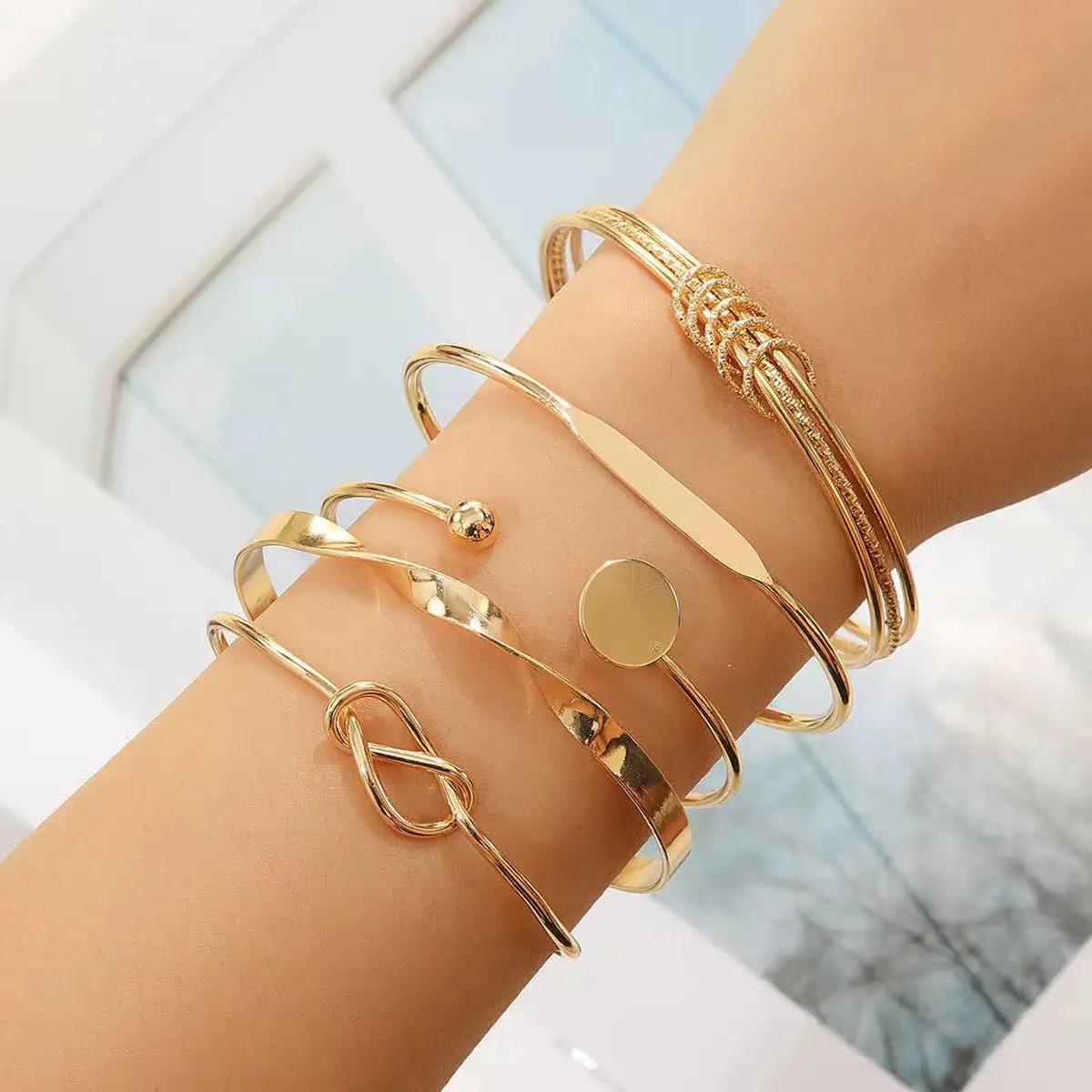 11 Bohemian Pearl Crystal Heart shaped Unlimited Logo Women's Bracelet Vintage Elegant Gold Bracelet Set New Holiday Jewelry Mul image 4
